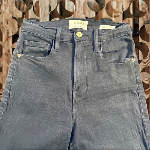 FRAME Denim Black ‘Ali’ High-Rise Skinny Jeans Size 24 ASO Jennie Kim - Picture 5 of 16